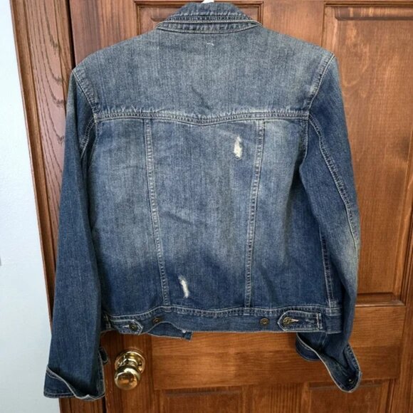 EUC Mudd distressed jean jacket - Picture 2 of 2